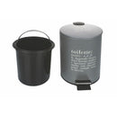 Pattumiera "Toilette" 3 Litri Ø17x23,5 cm in Plastica VdE Tivoli 1996 Grigio