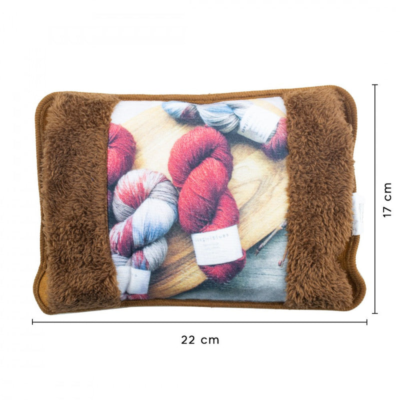 Borsa Acqua Calda Elettrica Scaldamani Ricaricabile Marrone