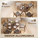 Tavolo da Pranzo Allungabile 4-6 Posti 135x100x75 cm con Prolunga a Farfalla e Base a X in MDF e Acciaio Marrone Rustico      