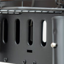 Barbecue a Carbonella 94x39x70 cm 2 Griglie e Cestini Laterali in Acciaio e Metallo Nero   