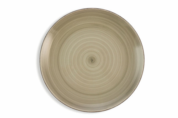sconto Set 6 Piatti Piani Ø27x3,5 cm in Gres Villa d'Este Home Tivoli Baita 2 Grigio e Blu