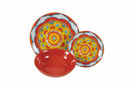 Servizio Piatti 18 Pezzi in Porcellana e Gres Multicolor Villa d'Este Home Tivoli Calamoresca