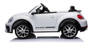 Macchina Elettrica per Bambini 12V con Licenza Volkswagen Maggiolino Bianca