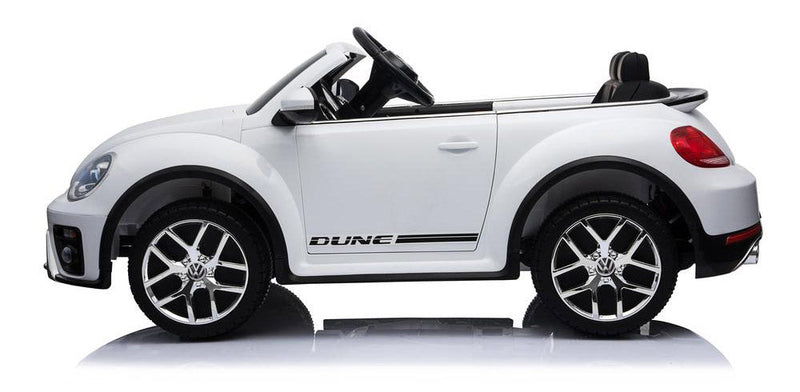 Macchina Elettrica per Bambini 12V con Licenza Volkswagen Maggiolino Bianca
