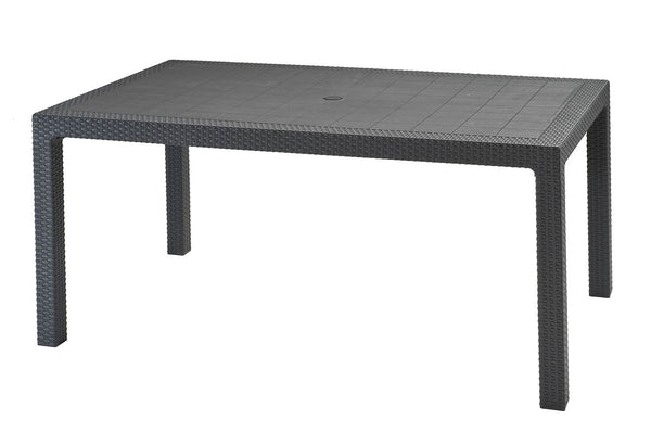 prezzo Tavolo da Giardino Keter Melody 160,5x94,5x74,5 cm Effetto Rattan e Legno Grafite