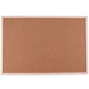 Bacheca in Sughero Rettangolare con Cornice in Legno da Parete 70x50x1.6 cm