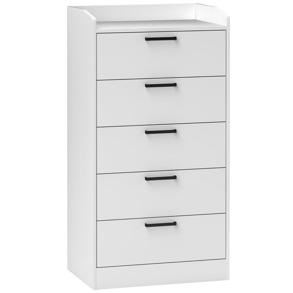 sconto Cassettiera 5 Cassetti 60x40x114 cm in Legno Bianco