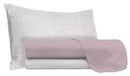 Set Lenzuola Sopra Sotto e Federe in Cotone Rosa Antico Varie Misure
