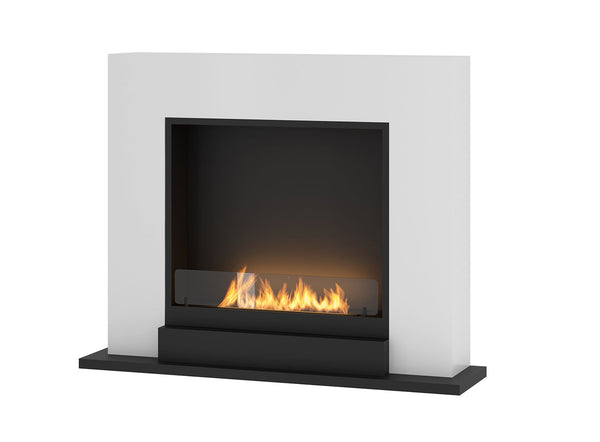 Camino a Bioetanolo da Pavimento 110x96 cm Inportal 2 Bianco con Vetro prezzo