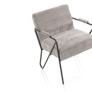 Poltrona Imbottita 64x69x86 cm in Velluto Grigio