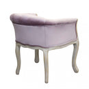 Poltrona Coreen in Velluto Rosa 61x61x71 h cm in Legno Rosa