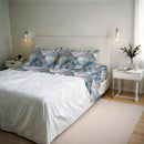 Set Lenzuola con Stampa Sopra Sotto e Federe Linea River Sepik Blue Varie Misure