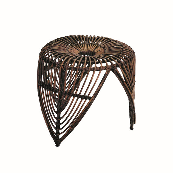 acquista Sgabello Tondo in Polyrattan Ø49x43cm Small Marrone