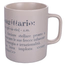 Tazza Zodiaco "sagittario" Ø8x10 cm in Bone China VdE Tivoli 1996 Beige