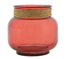 Vaso Rope Florero Bordeaux Ø20x18 cm Vetro