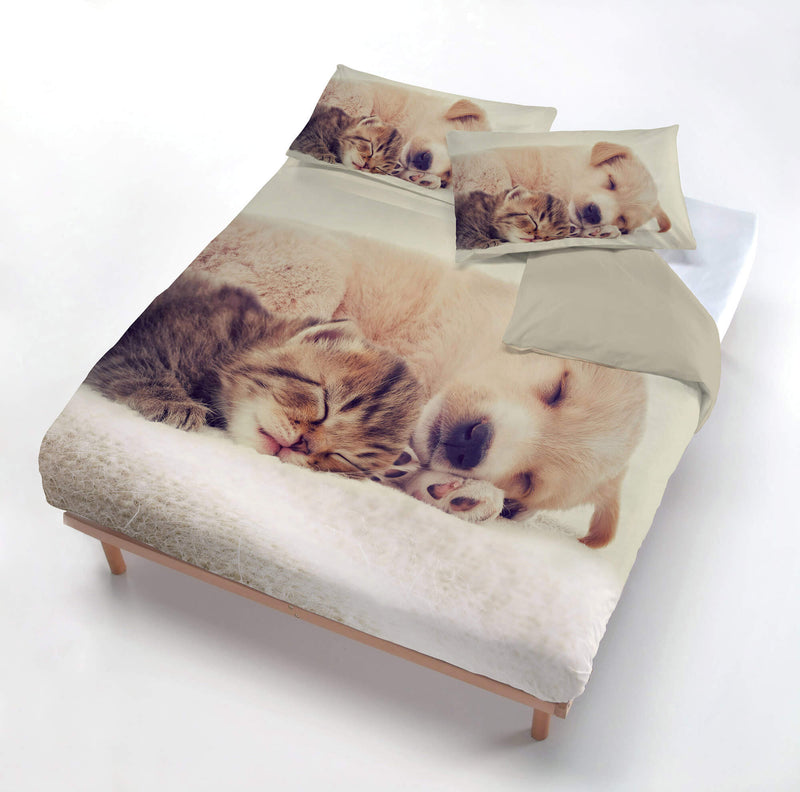 Copripiumino con Federe Stampato in Microfibra Lilli Varie Misure