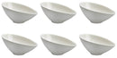 Set 6 Coppette Oblique 8x11,5x5,5 cm in Porcellana Allluminica Kaleidos Aluxina Bianche