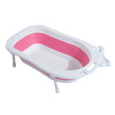 Vaschetta Bagnetto Neonati Pieghevole Bianco e Rosa 89x53.5x38 cm 