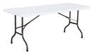Tavolo Rettangolare Pieghevole da Catering 183x76x74 cm in Polietilene Vorghini Bianco