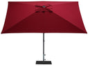 Ombrellone da Giardino 3x2 m Palo Ø38 mm in Alluminio Tessuto Olefin Trend Bordeaux