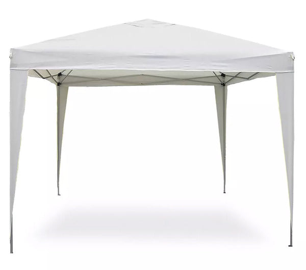 online Gazebo da Giardino Pieghevole 3x3m Tessuto Poliestere Becker Bianco