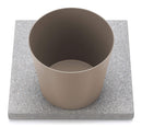 Base con Vaschetta per Fontane con Ghiera Piccola 40x40x5 cm in Cemento Belfer 42/BSE/4 Tortora