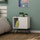 Comodino 1 Anta 1 Ripiano 50x44x60 cm in MDF Glynn Bianco