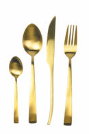 Servizio Set di Posate 24 Pezzi in Acciaio Oro Opaco Villa d'Este Home Tivoli Park Avenue