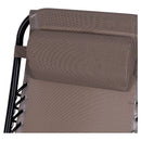 Sedia Sdraio Reclinabile e Richiudibile Rio 65x90x108 cm con Poggiatesta in Poliestere con Struttura in Acciaio Sabbia      