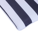 Set 6 Cuscini per Sedia Sfoderabili 100% Poliestere Bianco e Blu 42x42x5 cm 