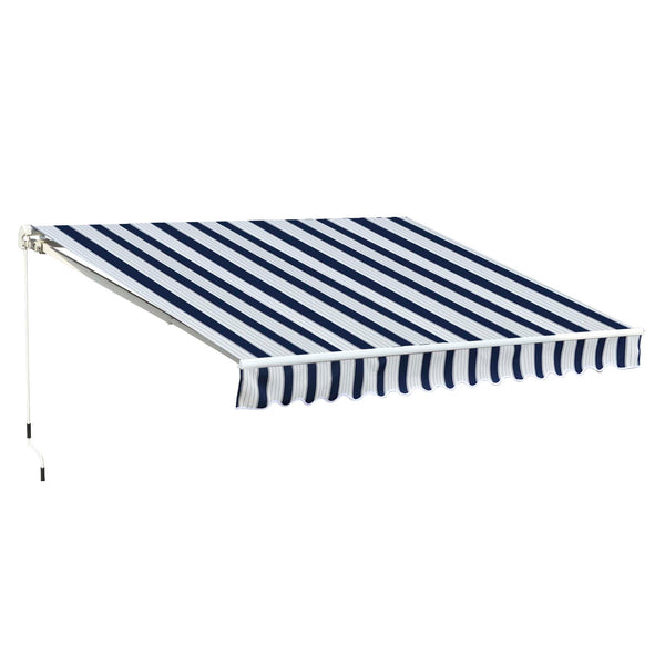 prezzo Tenda da Sole 295x250 cm in Alluminio e Poliestere Blu e Bianco