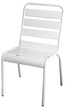 Sedia da Giardino in Acciaio Bauer Luna Bianca