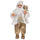 Pupazzo Babbo Natale H46 cm in Stoffa Oro e Bianco