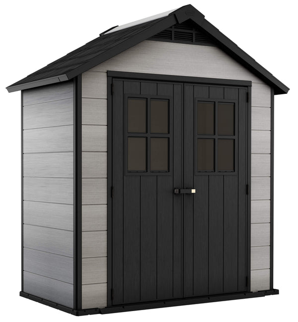 prezzo Casetta da Giardino Porta Attrezzi 210x253x124,8 cm in Resina Keter Oakland 754 Grigia