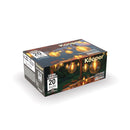 Catena Luminosa 20 Bulbi Bianco Caldo 10+5 m da Esterno IP44 in PCV e PET Nero      