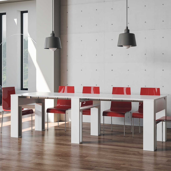 online Consolle Allungabile in Legno H78x49x90/268cm Itamoby Eureka Bianco Opaco Classica