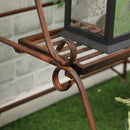 Portapiante 3 Ripiani 60,5x59,5x95,5 cm in Metallo Marrone