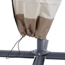 Copertura Ombrellone da Giardino Impermeabile Crema marrone Ø56x220 cm 