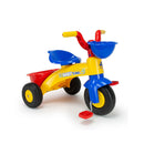 Triciclo per Bambini 62x40x46 cm con Pedali e doppio Cestino  