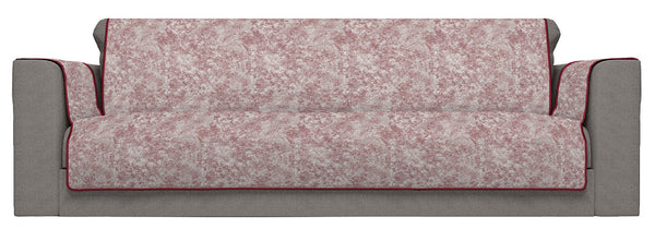 Copridivano con Copri Braccioli in Poliestere e Cotone Bordeaux Varie Misure sconto