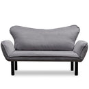 Divano Chatto grigio 2 posti con braccioli reclinabili