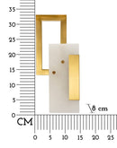 Lampada da Muro Cube 15x8x33 cm in Vetro e Ferro Oro      