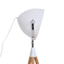 Lampada da Terra Tripode in Legno con Paralume in Metallo 70x70x170 cm E27 