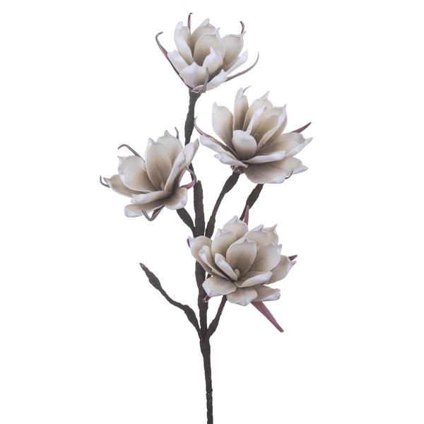 Set 2 Magnolie Composta da 4 Fiori Artificiali Altezza 95 cm Grigio online