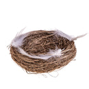 Set 12 Nidi Decorativi con Piume 13 cm 