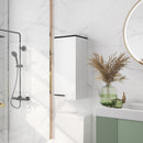 Pensile da Bagno Armadietto a 1 Anta con Ripiani 30x32x73 cm Bianco   