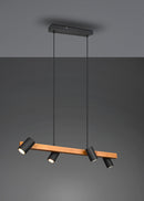 Lampada a Sospensione da Interno Attacco GU10 in Metallo Nero Opaco