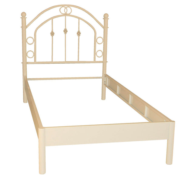 sconto Struttura Letto Singolo in Metallo 90x195cm Luxor Bianco