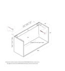 Mobile da Bagno Sospeso e Cassetto Soft Closing per Lavabo in Appoggio in Melaminico 100x45x37cm TFT Ibiza Grigio