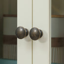 Mobile Dispensa a 5 Livelli con Cassetto Centrale 76x40x182,5 cm  in MDF e Truciolato Bianco Crema